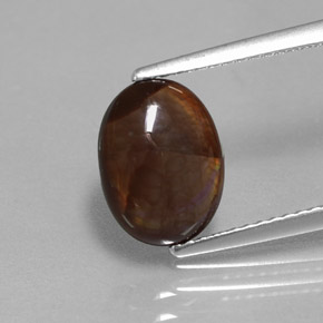 2.14캐럿 천연 멀티컬러 파이어 아게이트, 타원형 컷, 10.5×7.9 mm, 불투명체