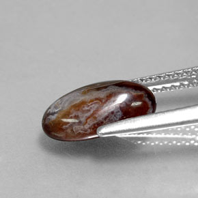 2.17캐럿 천연 멀티컬러 파이어 아게이트, 멋진 모양, 10.8×6.4 mm, 불투명체