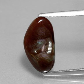 2.44캐럿 천연 멀티컬러 파이어 아게이트, 멋진 모양, 13.7×7.6 mm, 불투명체