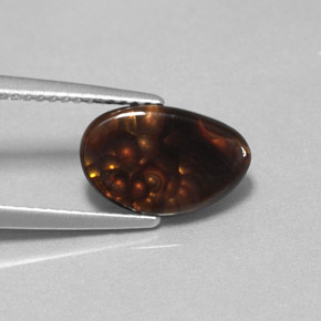 1.76캐럿 천연 멀티컬러 파이어 아게이트, 멋진 모양, 11.5×7.5 mm, 불투명체