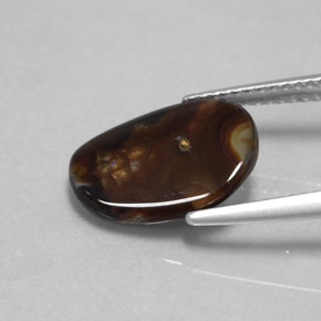 3.13캐럿 천연 멀티컬러 파이어 아게이트, 멋진 모양, 13.7×10.2 mm, 불투명체