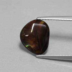 1.80캐럿 천연 멀티컬러 파이어 아게이트, 멋진 모양, 10.5×8.9 mm, 불투명체