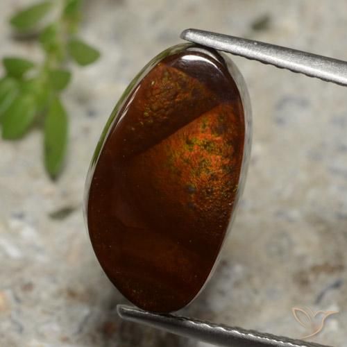 5.17ct 자연스러운 다색 파이어 마노, 팬시한, 투명한