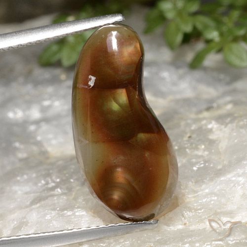 5.25ct 자연스러운 다색 파이어 마노, 팬시한, 투명한