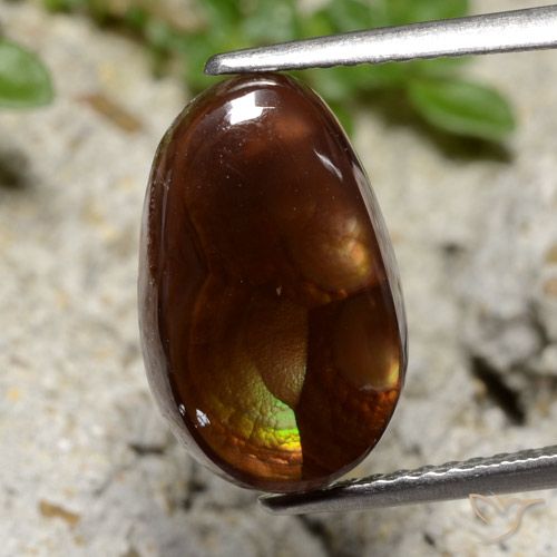3.99ct 자연스러운 다색 파이어 마노, 팬시한, 투명한