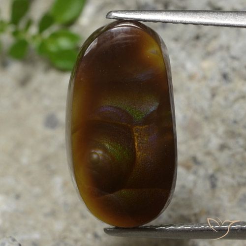 5.99ct 자연스러운 다색 파이어 마노, 팬시한, 투명한