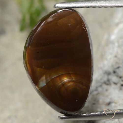 4.24ct 자연스러운 다색 파이어 마노, 팬시한, 투명한