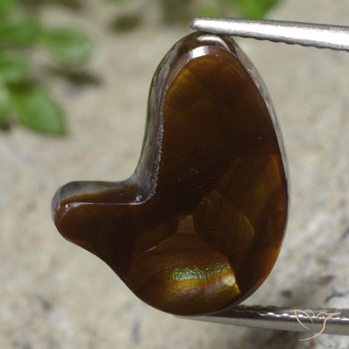 6.76ct 자연스러운 다색 파이어 마노, 팬시한, 투명한