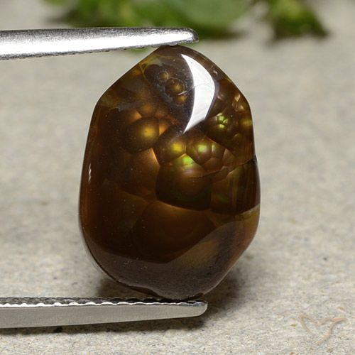 4.26ct 자연스러운 다색 파이어 마노, 팬시한, 투명한