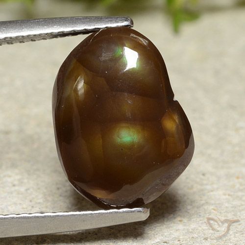 5.80ct 자연스러운 다색 파이어 마노, 팬시한, 투명한