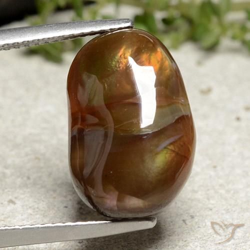 7.57ct 자연스러운 다색 파이어 마노, 팬시한, 불투명체