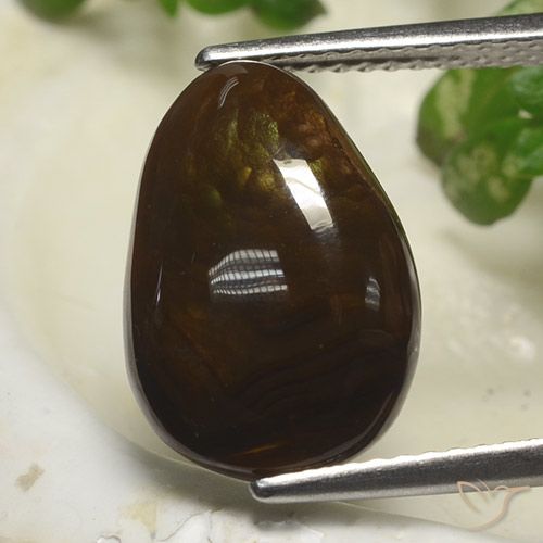 5.43ct 자연스러운 다색 파이어 마노, 배 모양, 불투명체