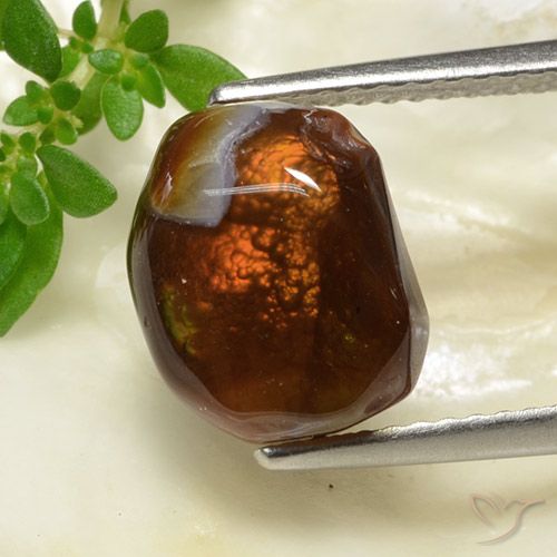 3.52ct 자연스러운 다색 파이어 마노, 팬시한, 불투명체