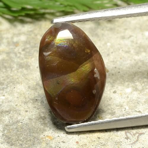 2.52ct 자연스러운 다색 파이어 마노, 팬시한, 불투명체