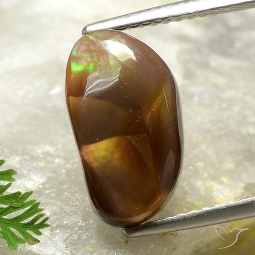 4.21ct 자연스러운 다색 파이어 마노, 팬시한, 불투명체