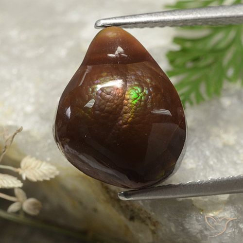 4.97ct 자연스러운 다색 파이어 마노, 팬시한, 불투명체