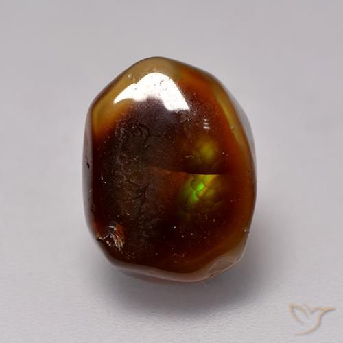 4.10ct 자연스러운 다색 파이어 마노, 팬시한, 투명한