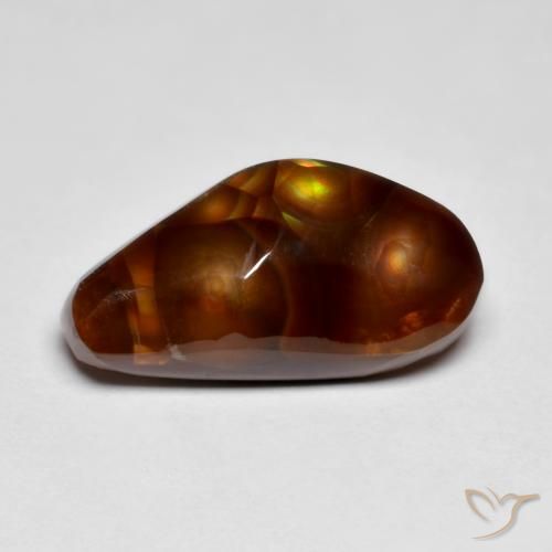7.24ct 자연스러운 다색 파이어 마노, 팬시한, 불투명체
