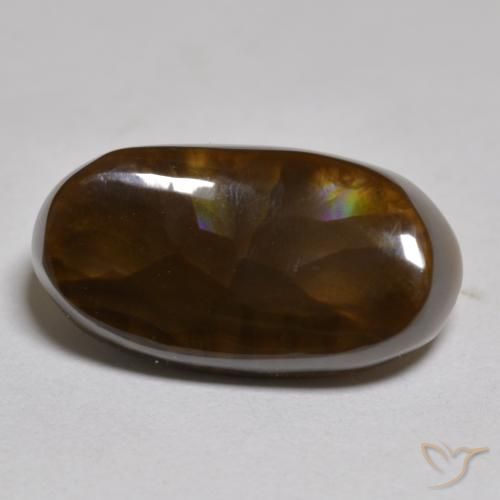 6.13ct 자연스러운 다색 파이어 마노, 타원형, 불투명체