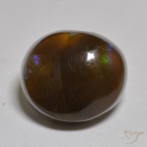 5.99ct 자연스러운 다색 파이어 마노, 팬시한, 투명한