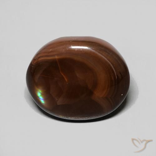 4.51ct 자연스러운 다색 파이어 마노, 타원형, 불투명체