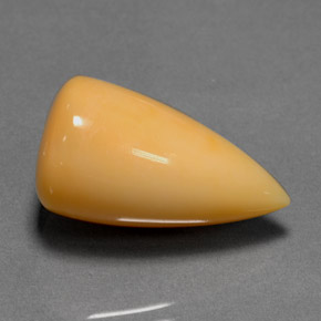 12.40캐럿 천연 오렌지 파이어 오팔, 투명한, 20.4×11.4 mm, 투명/반투명
