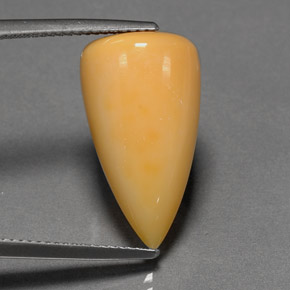 12.40캐럿 천연 오렌지 파이어 오팔, 투명한, 20.4×11.4 mm, 투명/반투명
