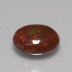 2.78캐럿 천연 멀티컬러 파이어 오팔, 타원형 컷, 10.9×9.3 mm, 불투명체
