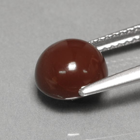 1.90캐럿 천연 브라운 파이어 오팔, 라운드 컷, 7.82 mm, 불투명체