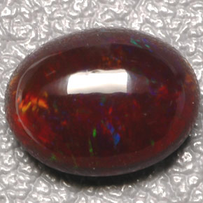 3.35캐럿 천연 멀티컬러 파이어 오팔, 투명한, 12.2×9.5 mm, 투명/반투명
