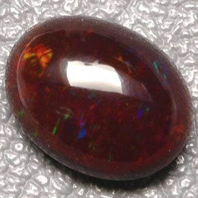 3.35캐럿 천연 멀티컬러 파이어 오팔, 투명한, 12.2×9.5 mm, 투명/반투명
