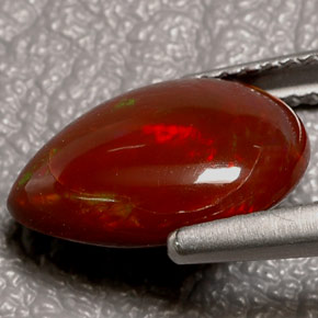 3.09캐럿 천연 다색 파이어 오팔, 배 모양, 불투명체