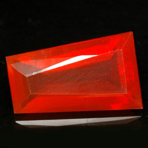 2.89캐럿 천연 만다린 파이어 오팔, 투명한, 13.7×8.3 mm, 투명/반투명
