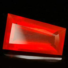 2.89캐럿 천연 만다린 파이어 오팔, 투명한, 13.7×8.3 mm, 투명/반투명