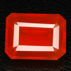 1.92캐럿 천연 만다린 파이어 오팔, 투명한, 10×7.5 mm, 투명/반투명