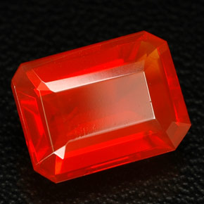 1.92캐럿 천연 만다린 파이어 오팔, 투명한, 10×7.5 mm, 투명/반투명