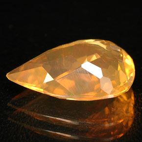 2.00캐럿 천연 오렌지 파이어 오팔, 투명한, 12.4×8.8 mm, 투명/반투명