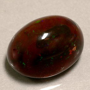 10.39캐럿 천연 멀티컬러 파이어 오팔, 타원형 컷, 15.4×14 mm, 불투명체