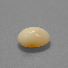 3.27캐럿 천연 화이트 옐로우 파이어 오팔, 타원형 컷, 11.9×8.5 mm, 투명한
