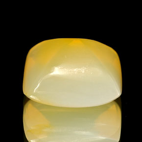 2.45캐럿 천연 옐로우 파이어 오팔, 투명한, 9.2×8.5 mm, 투명/반투명