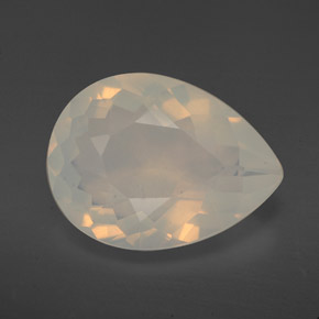 4.41캐럿 천연 화이트 옐로우 파이어 오팔, 투명한, 15.2×11.4 mm, 투명/반투명