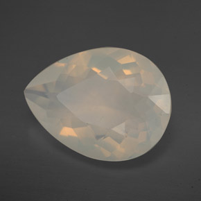 4.41캐럿 천연 화이트 옐로우 파이어 오팔, 투명한, 15.2×11.4 mm, 투명/반투명