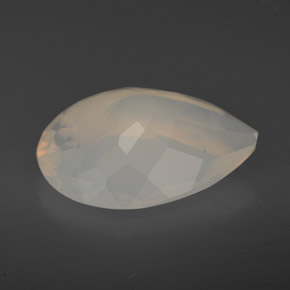 4.41캐럿 천연 화이트 옐로우 파이어 오팔, 투명한, 15.2×11.4 mm, 투명/반투명