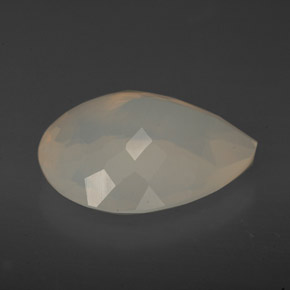 4.47캐럿 천연 화이트 옐로우 파이어 오팔, 투명한, 14.7×11.9 mm, 투명/반투명