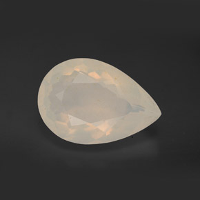 4.60캐럿 천연 화이트 옐로우 파이어 오팔, 투명한, 15.7×10.7 mm, 투명/반투명
