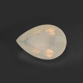 4.60캐럿 천연 화이트 옐로우 파이어 오팔, 투명한, 15.7×10.7 mm, 투명/반투명