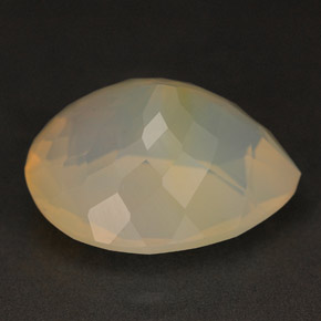 6.26캐럿 천연 옐로우 파이어 오팔, 투명한, 14.8×12.6 mm, 투명/반투명