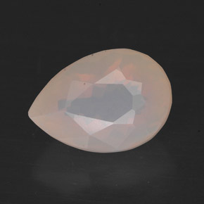 3.45캐럿 천연 화이트 옐로우 파이어 오팔, 투명한, 12.5×8.9 mm, 투명/반투명