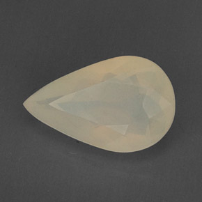 5.48캐럿 천연 화이트 옐로우 파이어 오팔, 투명한, 16.4×10.3 mm, 투명/반투명
