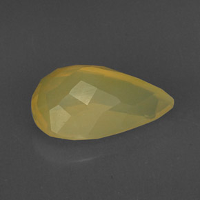 6.92캐럿 천연 옐로우 파이어 오팔, 투명한, 17.5×11.4 mm, 투명/반투명